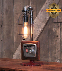 Steampunk Industrial / Antique Mercruiser Boat Power Tilt  Lamp  / Nautical / Marine / Lamp #4644