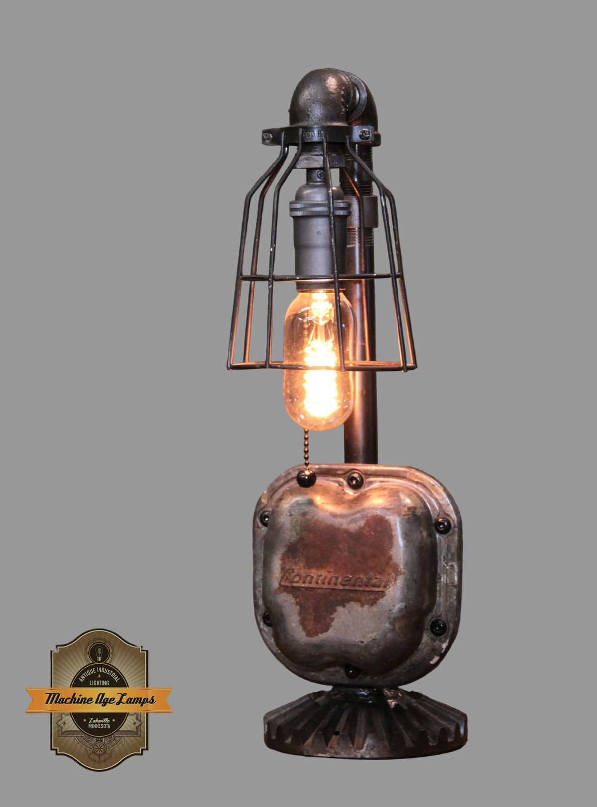 Industrial Steampunk / Continental Valve Cover / Aviation / Airplane / Lamp #4842