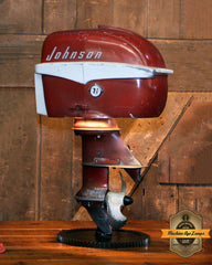 Steampunk Industrial / Antique Johnson Boat Motor / Nautical / Marine / Cabin / Lamp #4177