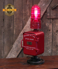 Steampunk Industrial / Antique Fire Alarm Call Box / Fireman / Gear / Lamp #4510