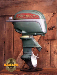 Steampunk Industrial / Antique Johnson Boat Motor / Nautical / Marine / Cabin / Lamp #4239