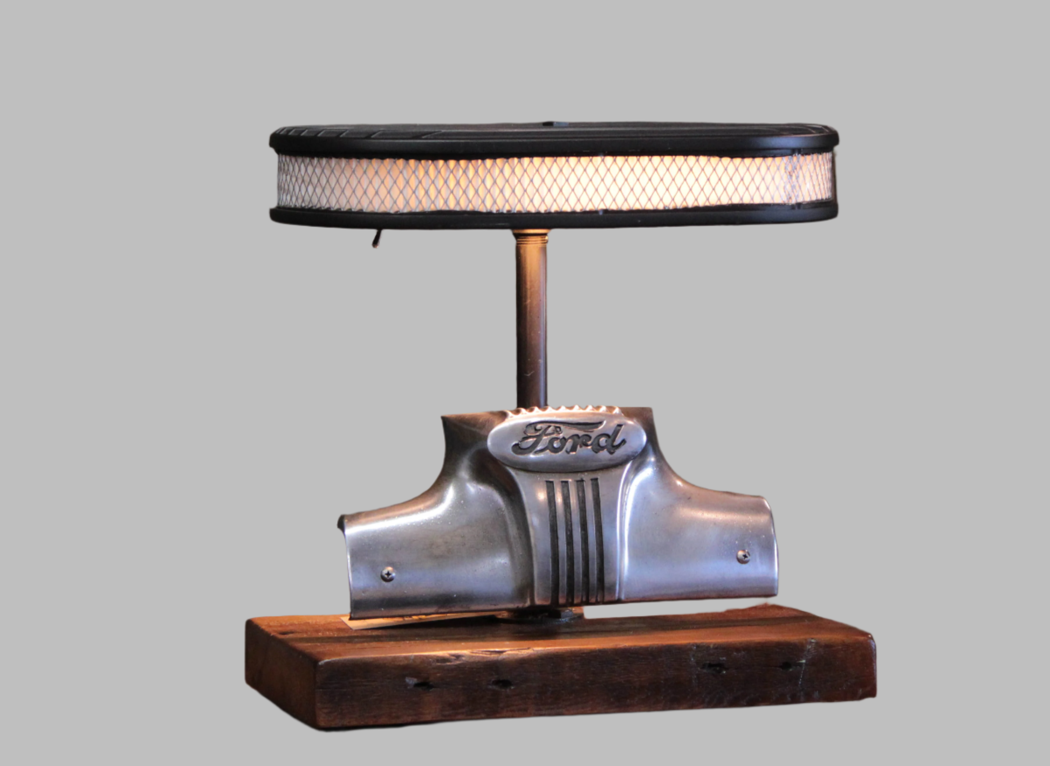 Steampunk Industrial  / Antique 1948 Ford Truck Emblem / Automotive / Lamp #4499