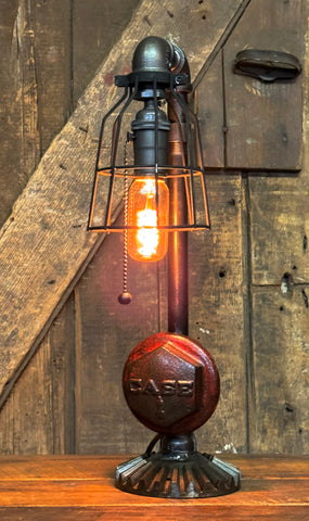 Ganiude Steampunk Table Lamp, Industrial Desk Lamp with USB Ports, Rustic  Edison Bulb Lamp,Metal,Bronze
