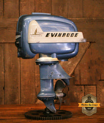 Steampunk Industrial / Antique Evinrude Boat Motor / Nautical / Marine / Cabin / Lamp #4181