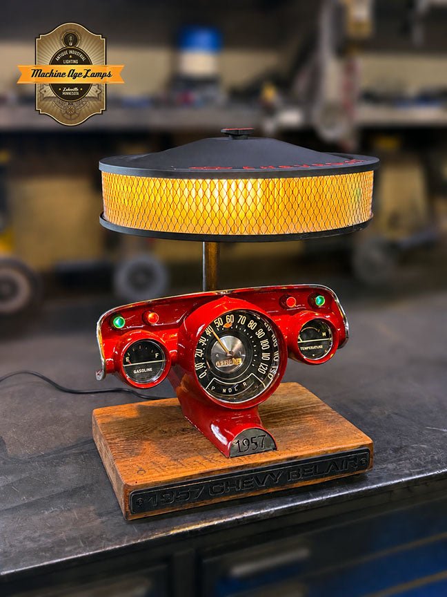 Steampunk Industrial Lamp, Antique John Deere Farm Tractor 