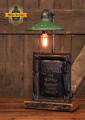 Steampunk Industrial / Antique Stove Furnace Door / Wehrle Newark / Lamp #4215