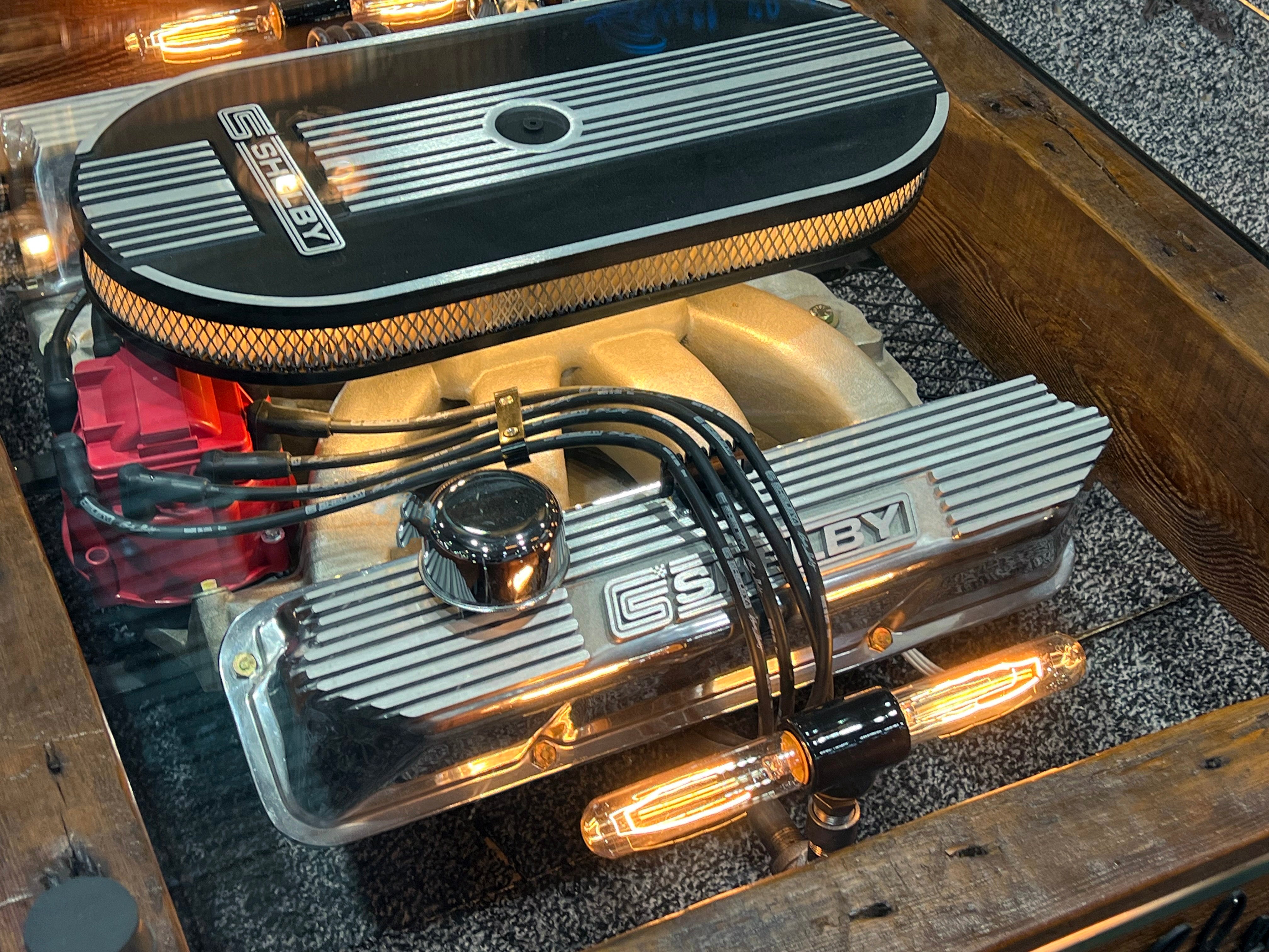 Steampunk Industrial / Carroll Shelby / 427 Manifold / Valve Cover / Automotive / coffee Table #4250