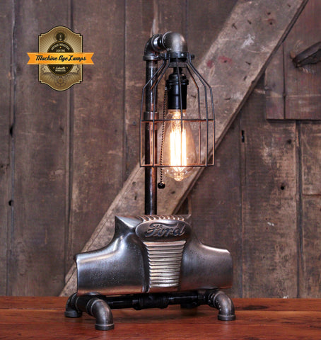 Steampunk Industrial  / Antique Ford Truck Emblem / 1940's  / Automotive  / Lamp #4695