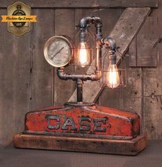 Steampunk Industrial / Antique Case Tractor  Radiator / Table Lamp / Farm / #4632