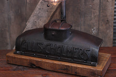 Steampunk Industrial / Allis Chalmers Tractor Radiator / Farm / Barnwood Base Lamp Light #4459