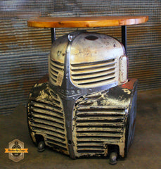 Steampunk Industrial / Antique Dodge Truck 1940's / Automotive / Barn wood Pub Table Bar / #6001