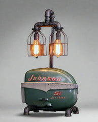 Steampunk Industrial / Boat Motor / Johnson / Nautical / Marine / Cabin /  Lamp #4242