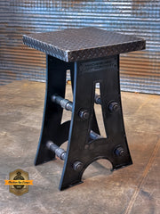 Steampunk Industrial / Classic A Frame Table /Steel top / Table #4596