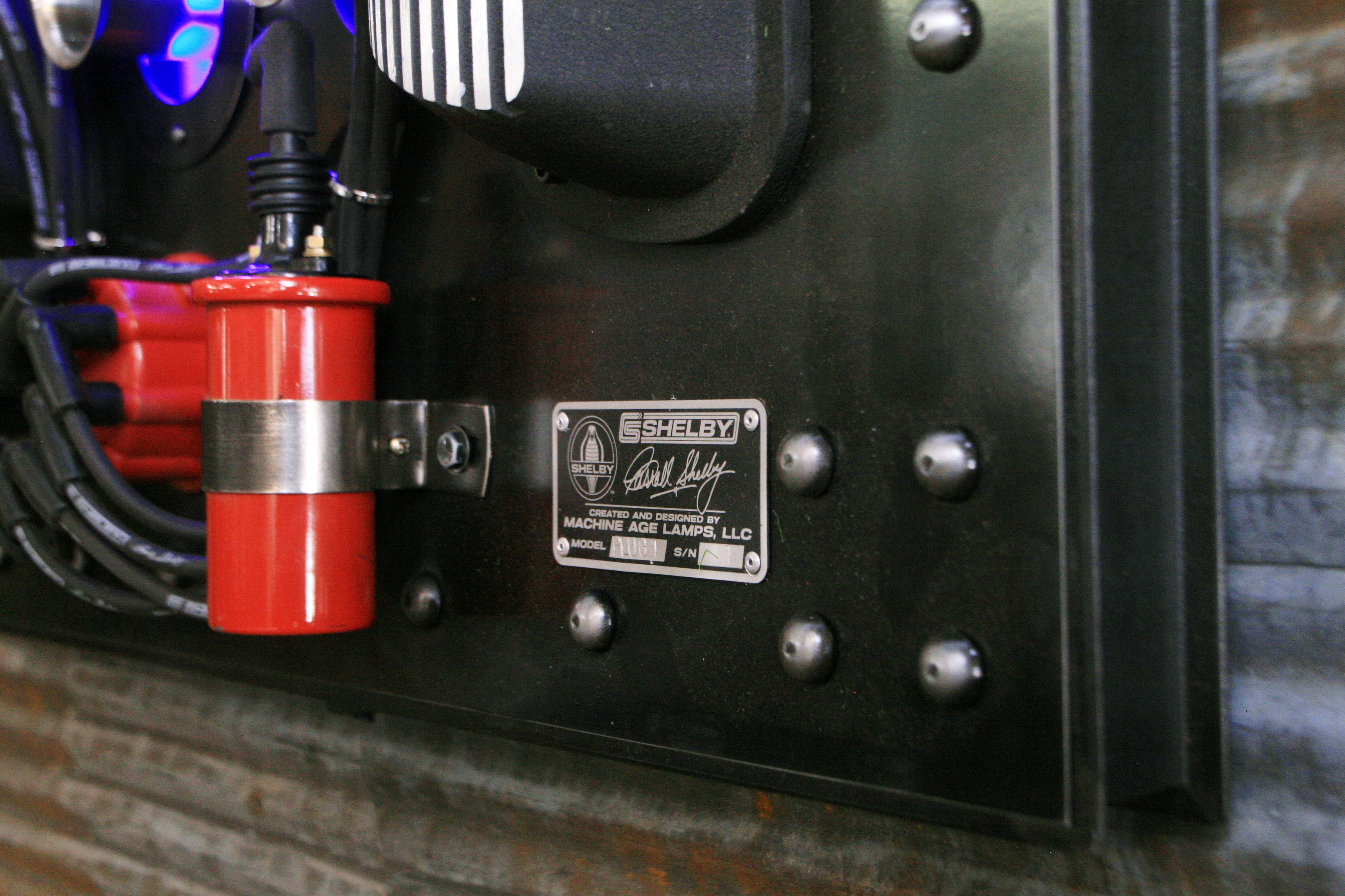 Steampunk Industrial / Carroll Shelby / Wall Sconce Art / Valve Cover  / Automotive /  #1 of #50