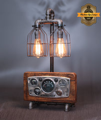 Steampunk Industrial / Antique Mercruiser Boat Dash Lamp  / Nautical / Marine / Lamp #4645