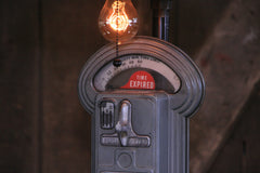 Steampunk Industrial / Gear Base / Parking Meter Desk Lamp / Duncan Miller / Automotive / #4116