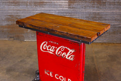 Steampunk Industrial / Antique 1940's Coke / Barn Wood / table #6005
