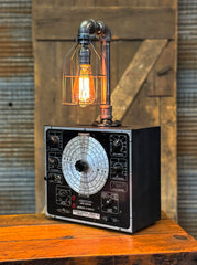 Steampunk Industrial Lamp / Antique Signal Generator E-200-C / Electrical / Meter / Gear / Lamp #4271 sold
