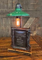 Steampunk Industrial / Antique Stove Furnace Door / Wehrle Newark / Lamp #4215 sold