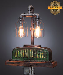 Steampunk Industrial / Antique John Deere Radiator / BR / Table Lamp / Farm / #4710