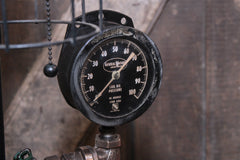 Steampunk Industrial / Antique Locomotive Train Brake Control/ Train Gauge  / Lamp #4722 sold