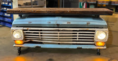 Steampunk Industrial / 1967 Ford 250  / Bar / Barn Wood Top / Automotive / Table