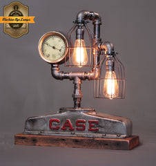 Steampunk Industrial / Antique Case Tractor  Radiator / Table Lamp / Farm / #4711