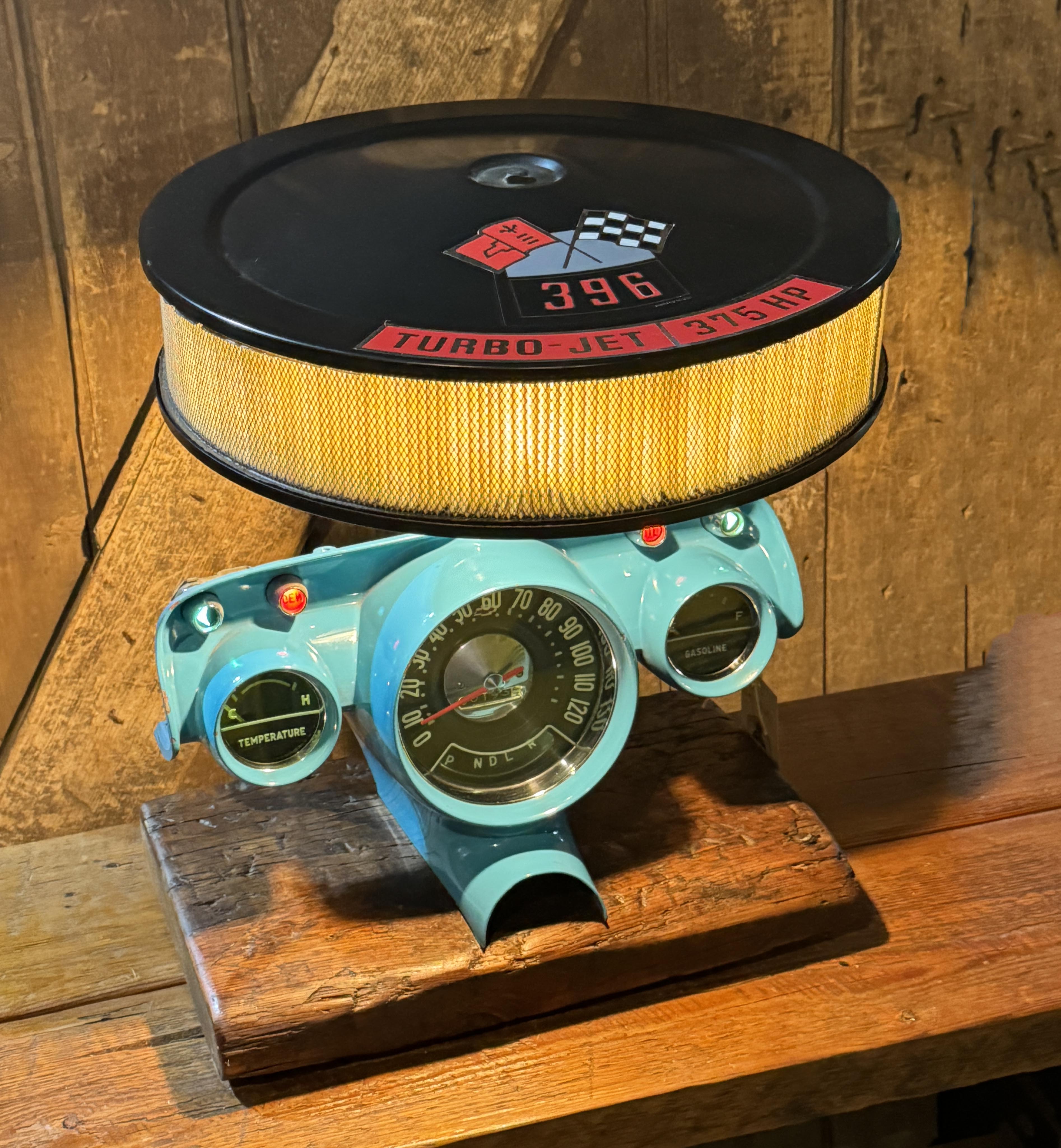 Steampunk Industrial / Antique 1957 Chevy Bel Air Dash / Hot rod / Automotive / Lamp #4411
