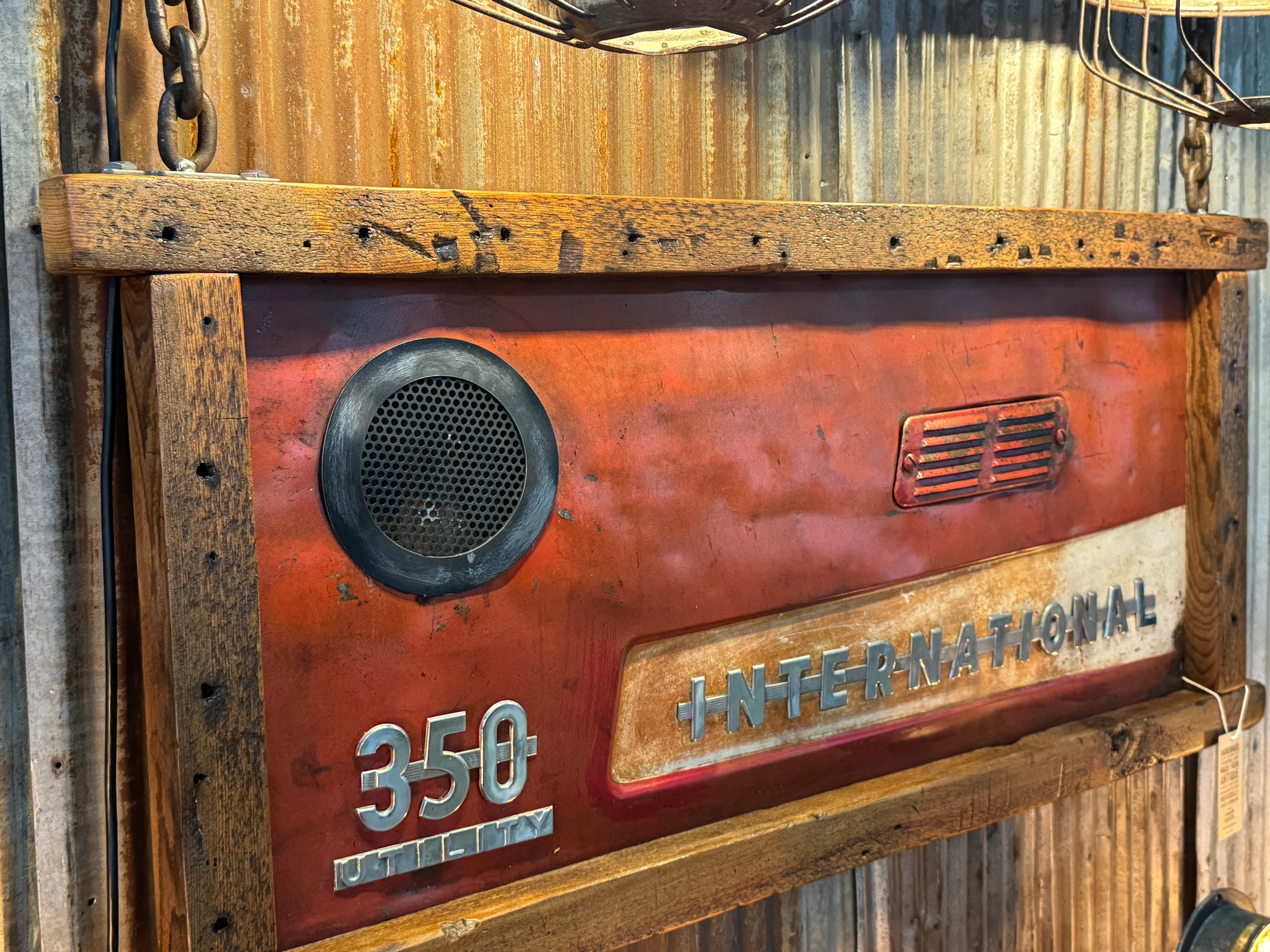 Steampunk Industrial Farmall International Farm  Wall Light / Sconce / Barnwood /