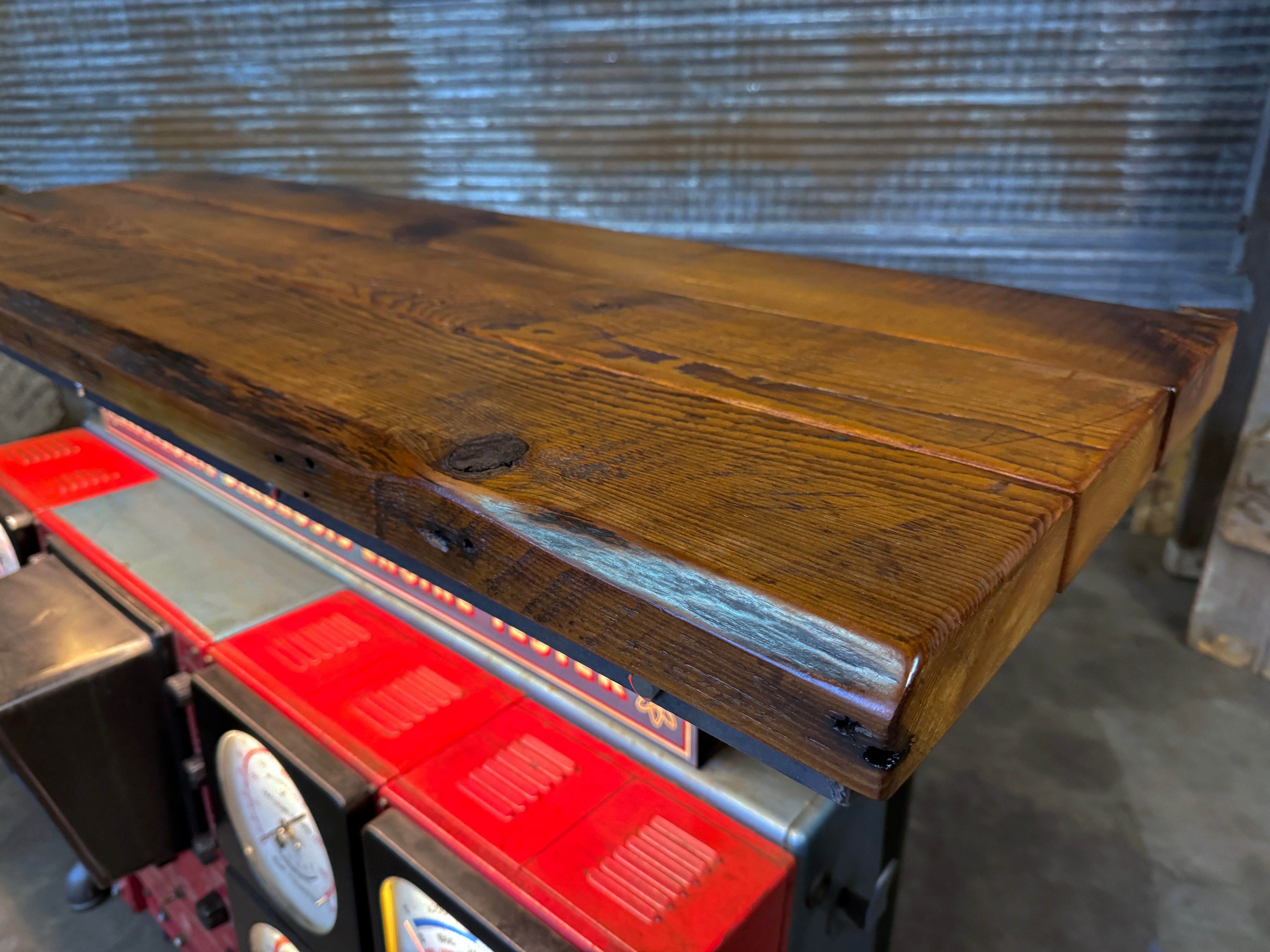 Steampunk Industrial / Antique Sun Engine Analyzer 1020 / Automotive / Barn wood Table / #4262