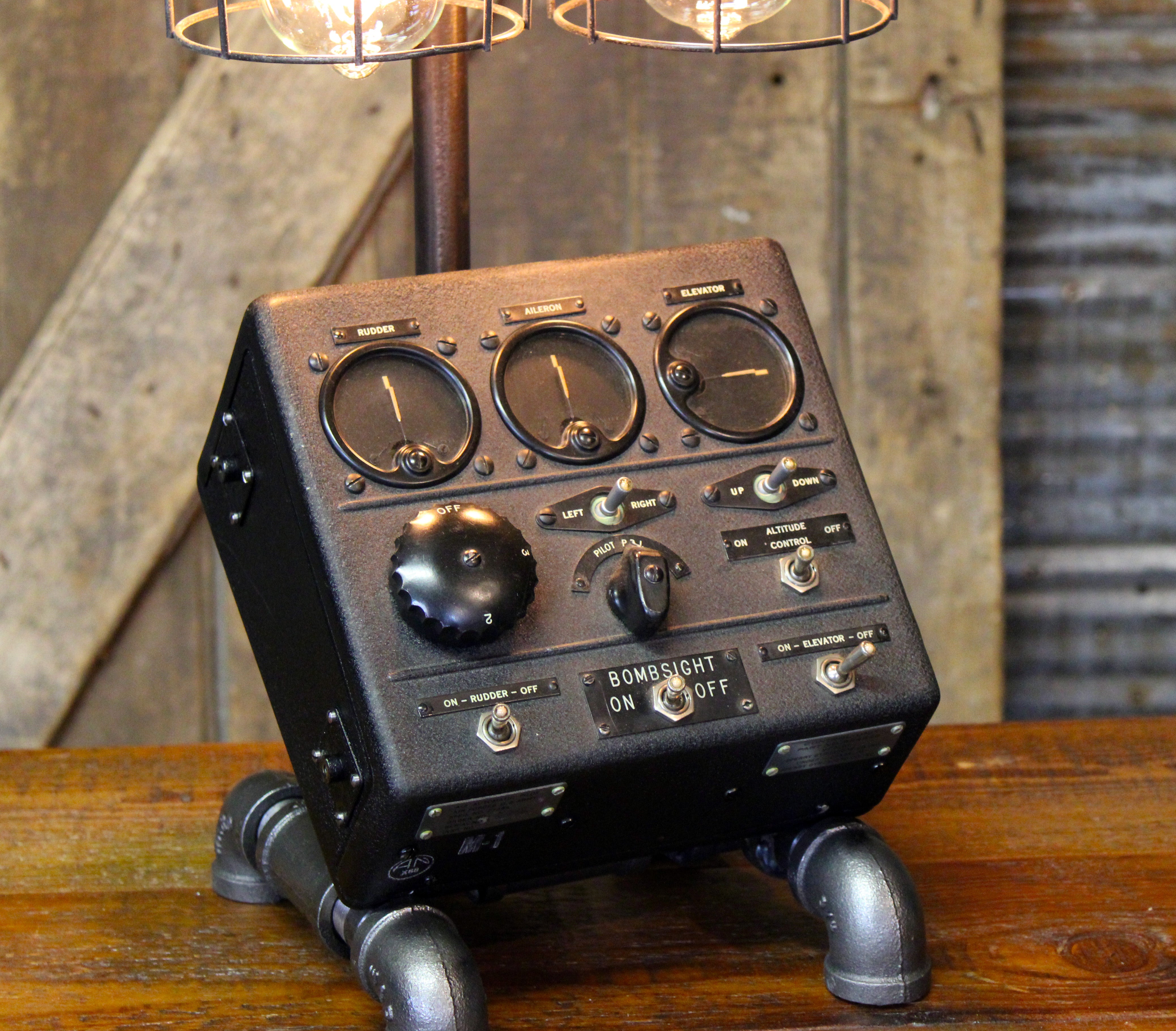 Steampunk c1940 US Army Air Force B-17 Bomber Autopilot Box, Aviation, Military #4366