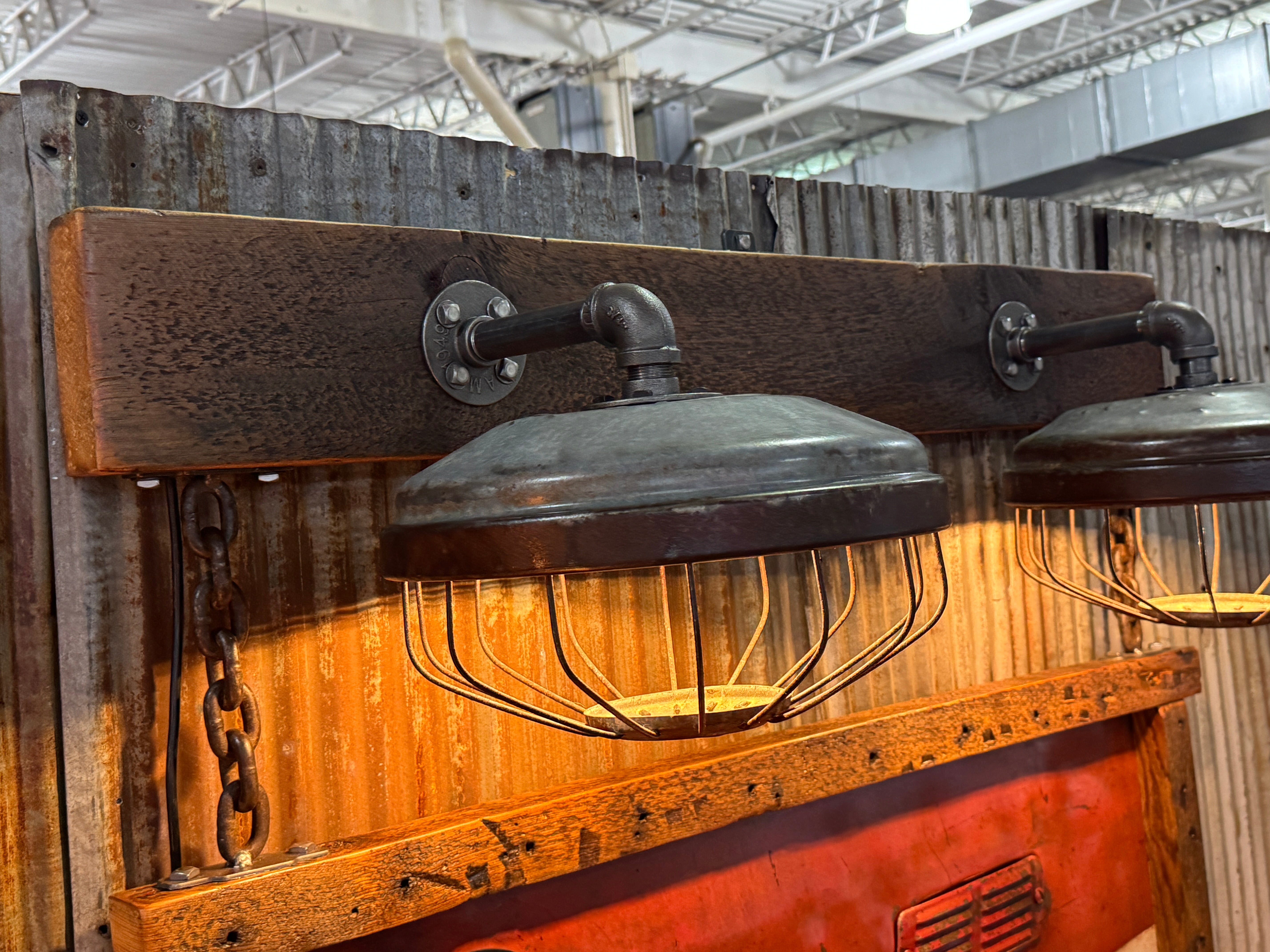 Steampunk Industrial Farmall International Farm  Wall Light / Sconce / Barnwood /