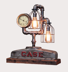 Steampunk Industrial / Antique Case Tractor  Radiator / Table Lamp / Farm / #4711