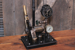 Steampunk Industrial / Antique Locomotive Train Brake Control/ Train Gauge  / Lamp #4722 sold