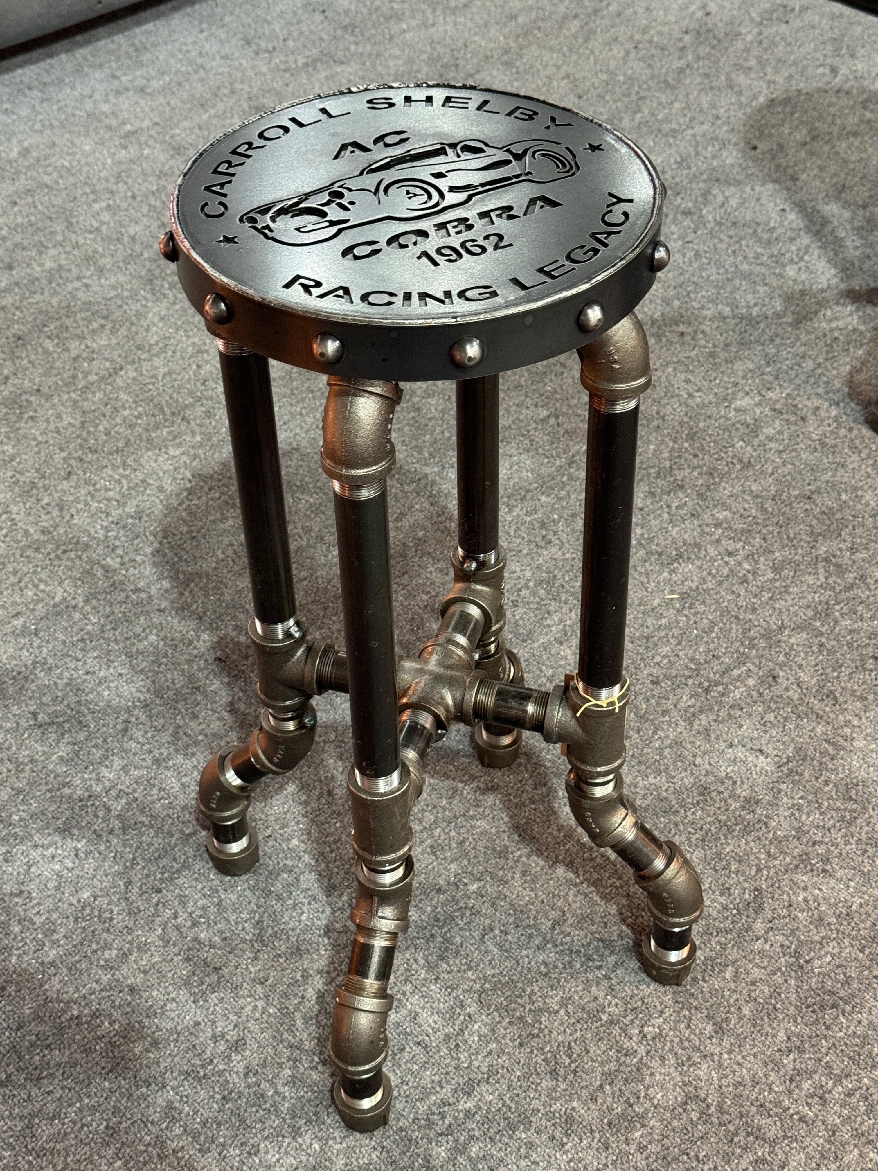 Steampunk Industrial / Carroll Shelby heritage, / Cobra / barstools / Stool / Bar /  #4402