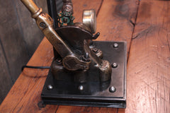 Steampunk Industrial / Antique Locomotive Train Brake Control/ Train Gauge  / Lamp #4722 sold