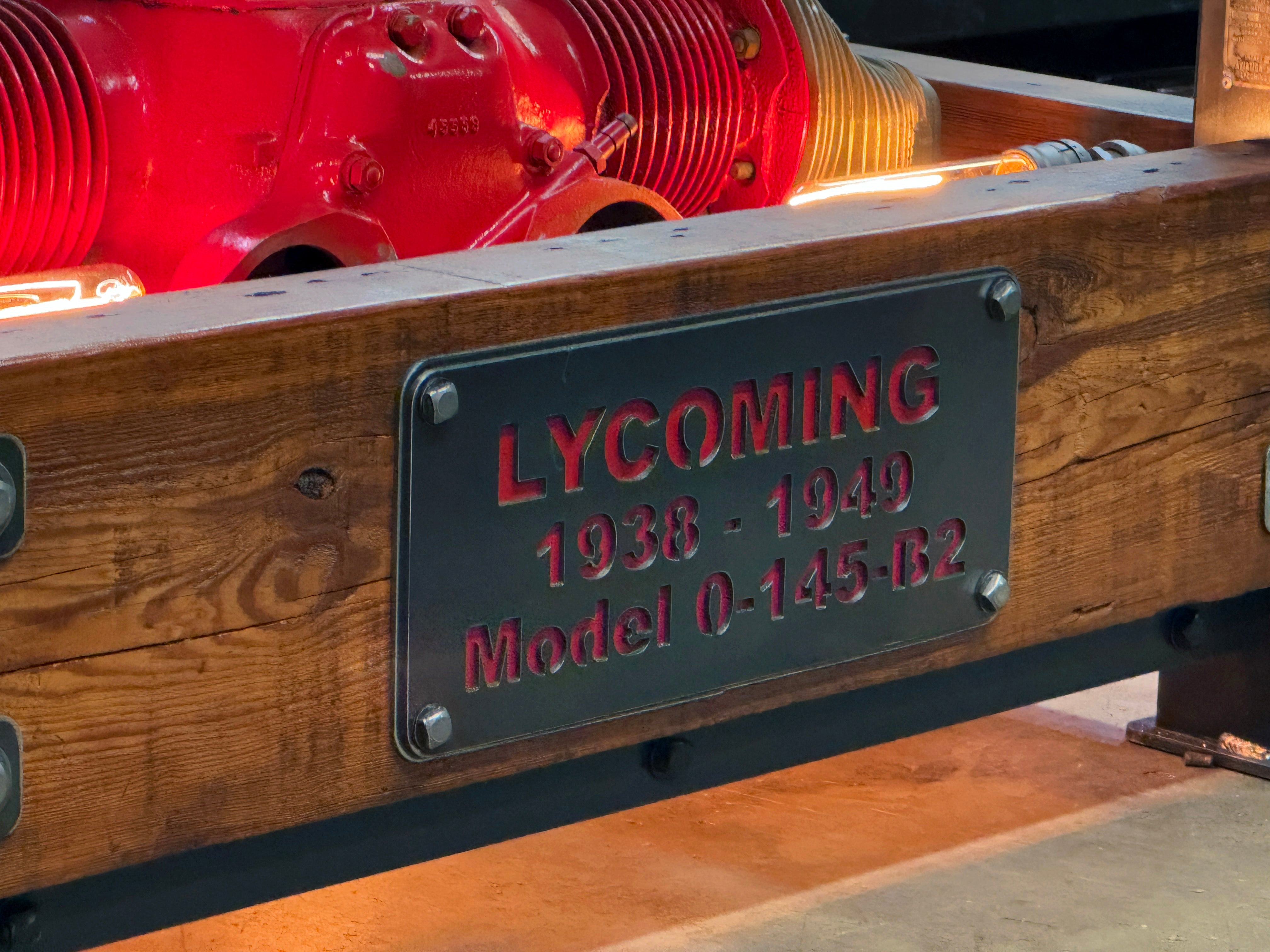 Steampunk Industrial / Lycoming Airplane Engine / Piper Cub / Aviation / Coffee Table #4599