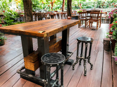Steampunk Industrial / Bar / Hostess Stand / Table / Pub / Cabin Timber / #4360B