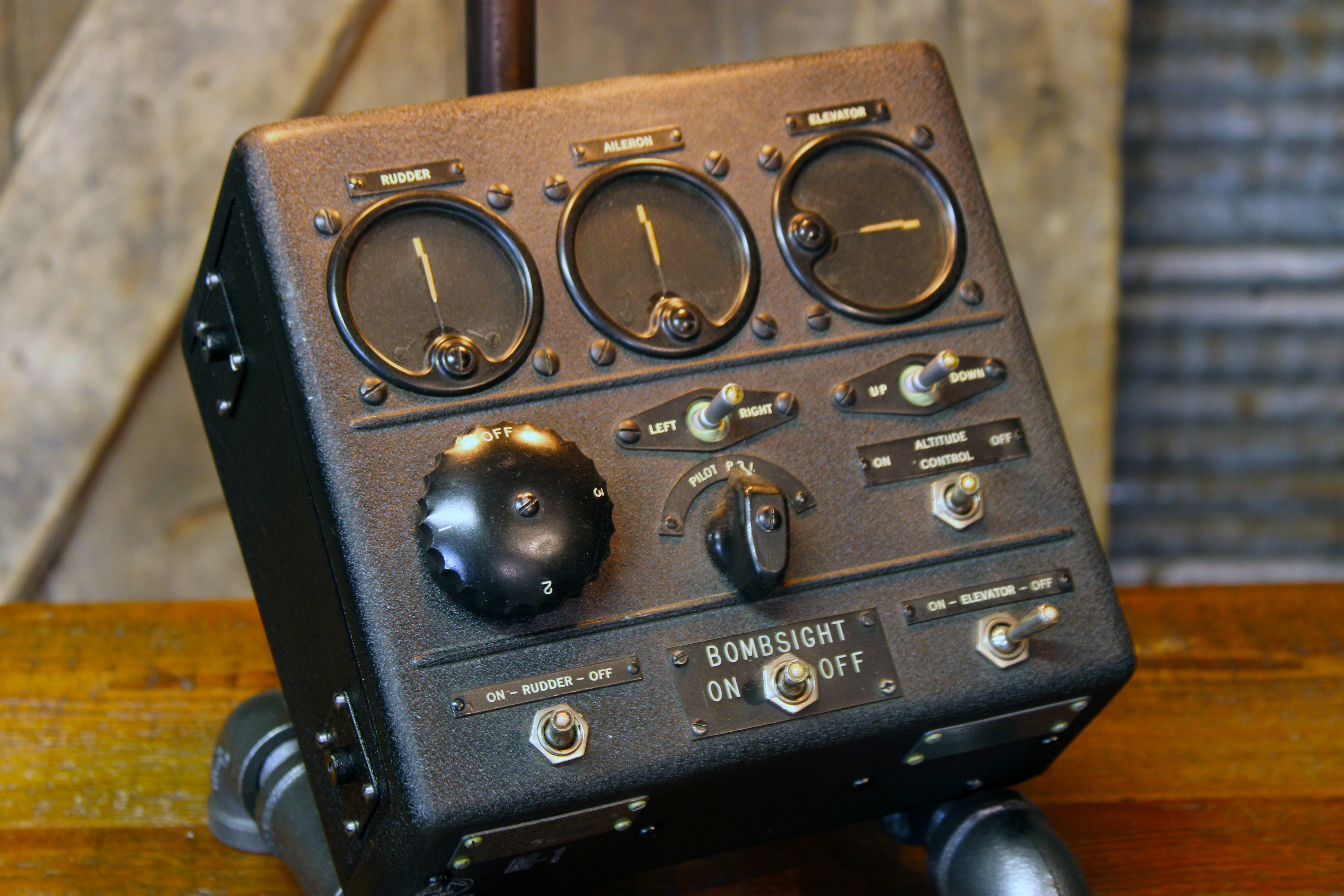 Steampunk c1940 US Army Air Force B-17 Bomber Autopilot Box, Aviation, Military #4366