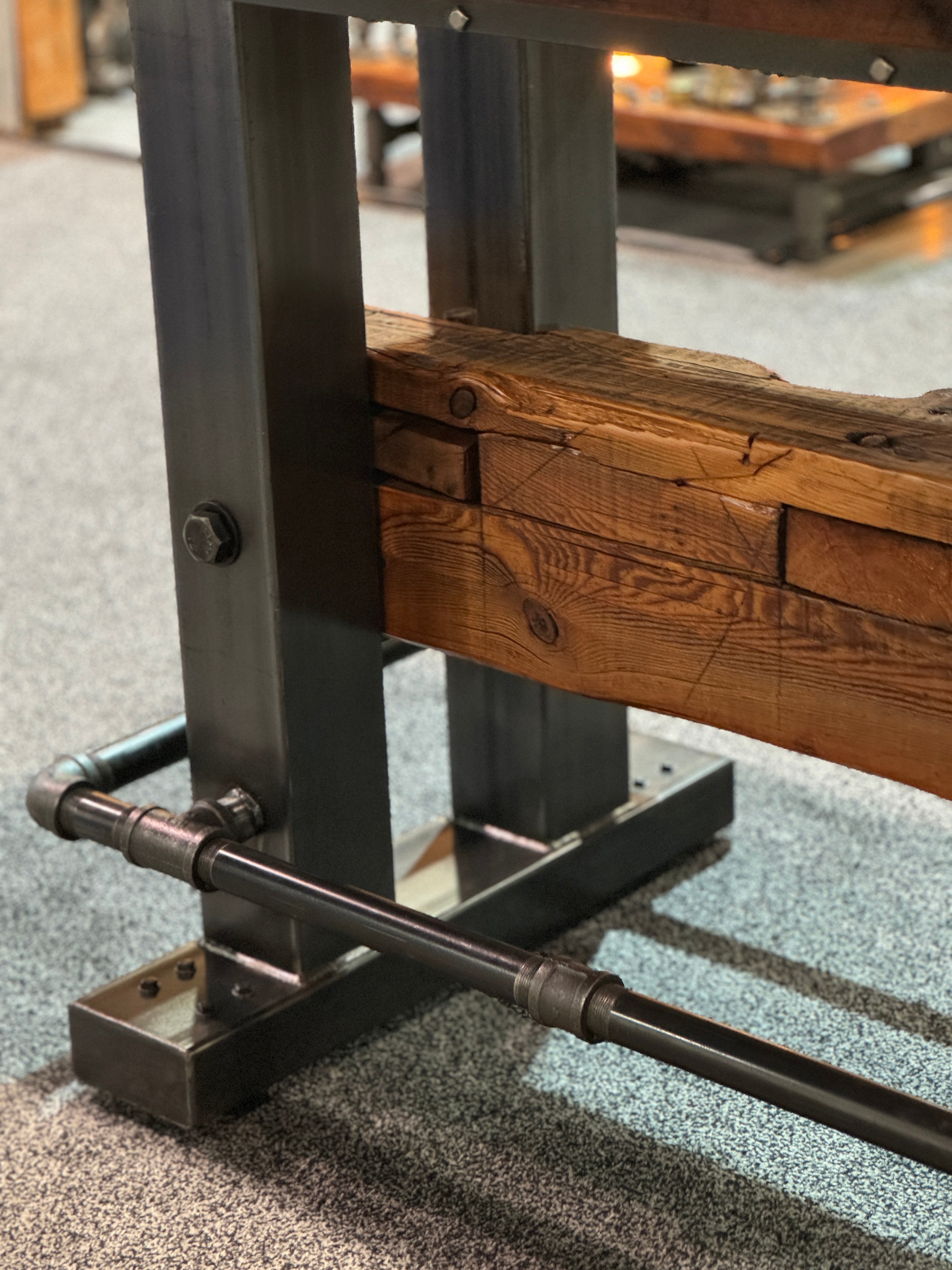 Steampunk Industrial / Bar / Hostess Stand / Table / Pub / Cabin Timber / #4360B