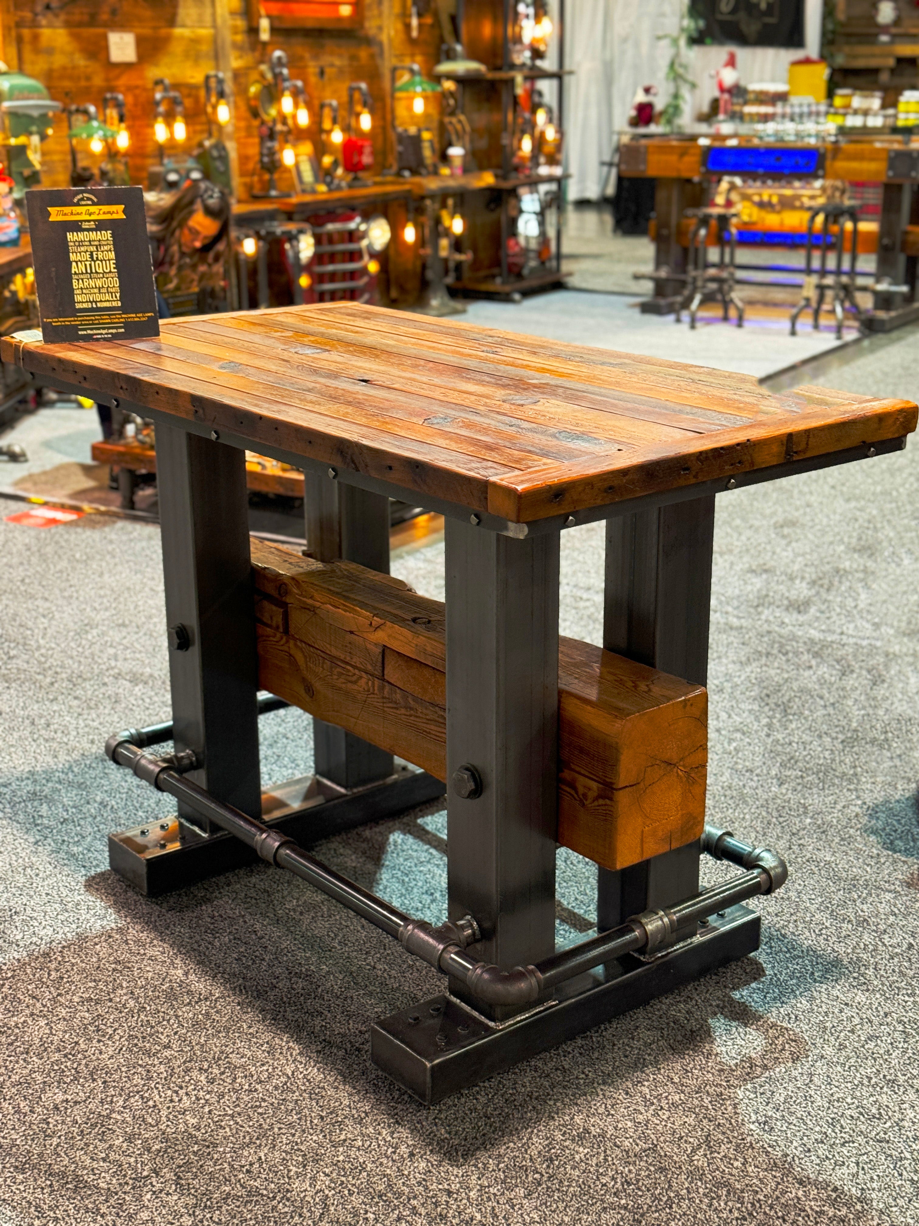 Steampunk Industrial / Bar / Hostess Stand / Table / Pub / Cabin Timber / #4360B