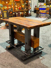Steampunk Industrial / Bar / Hostess Stand / Table / Pub / Cabin Timber / #4360B