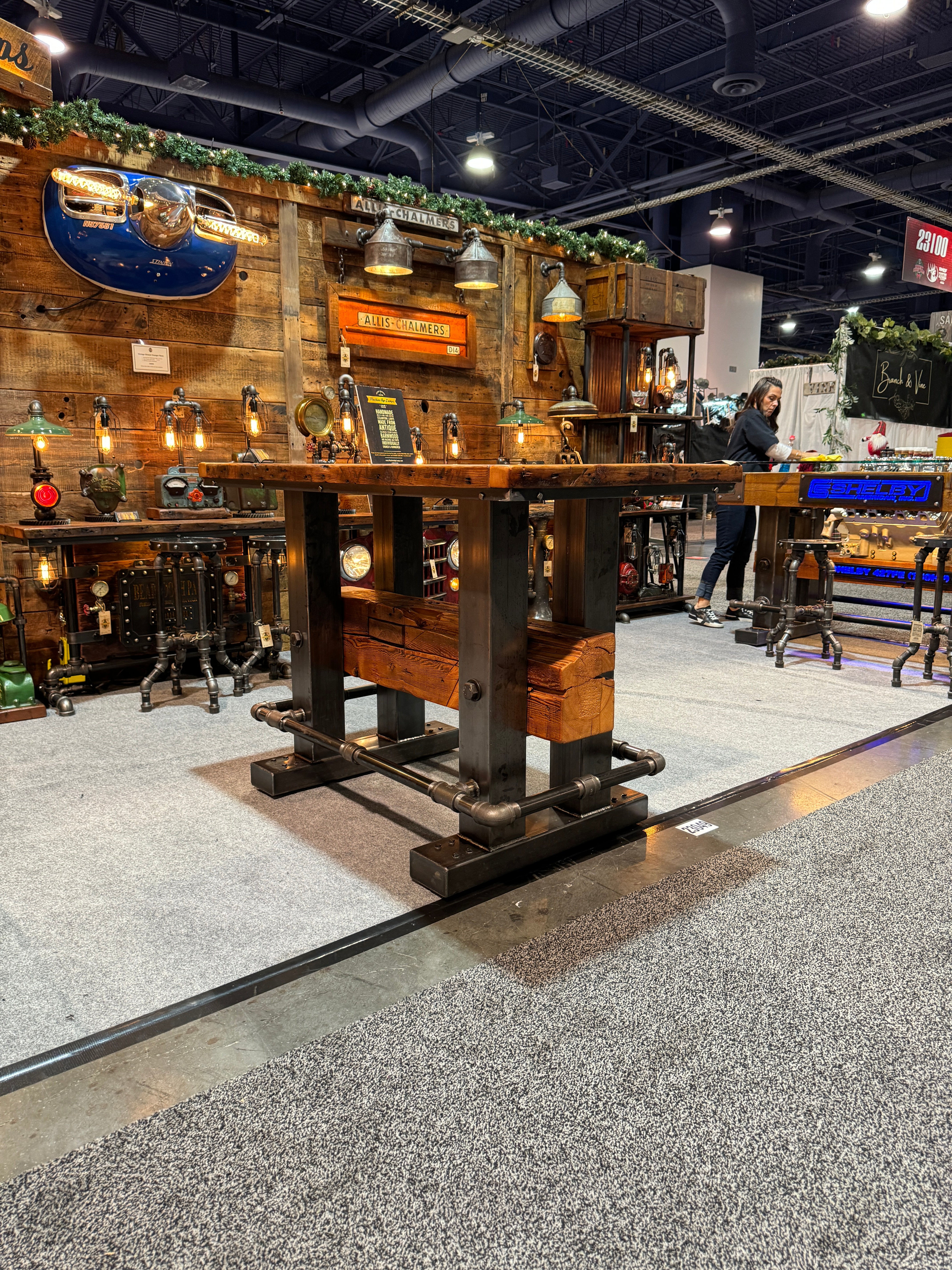 Steampunk Industrial / Bar / Hostess Stand / Table / Pub / Cabin Timber / #4360B