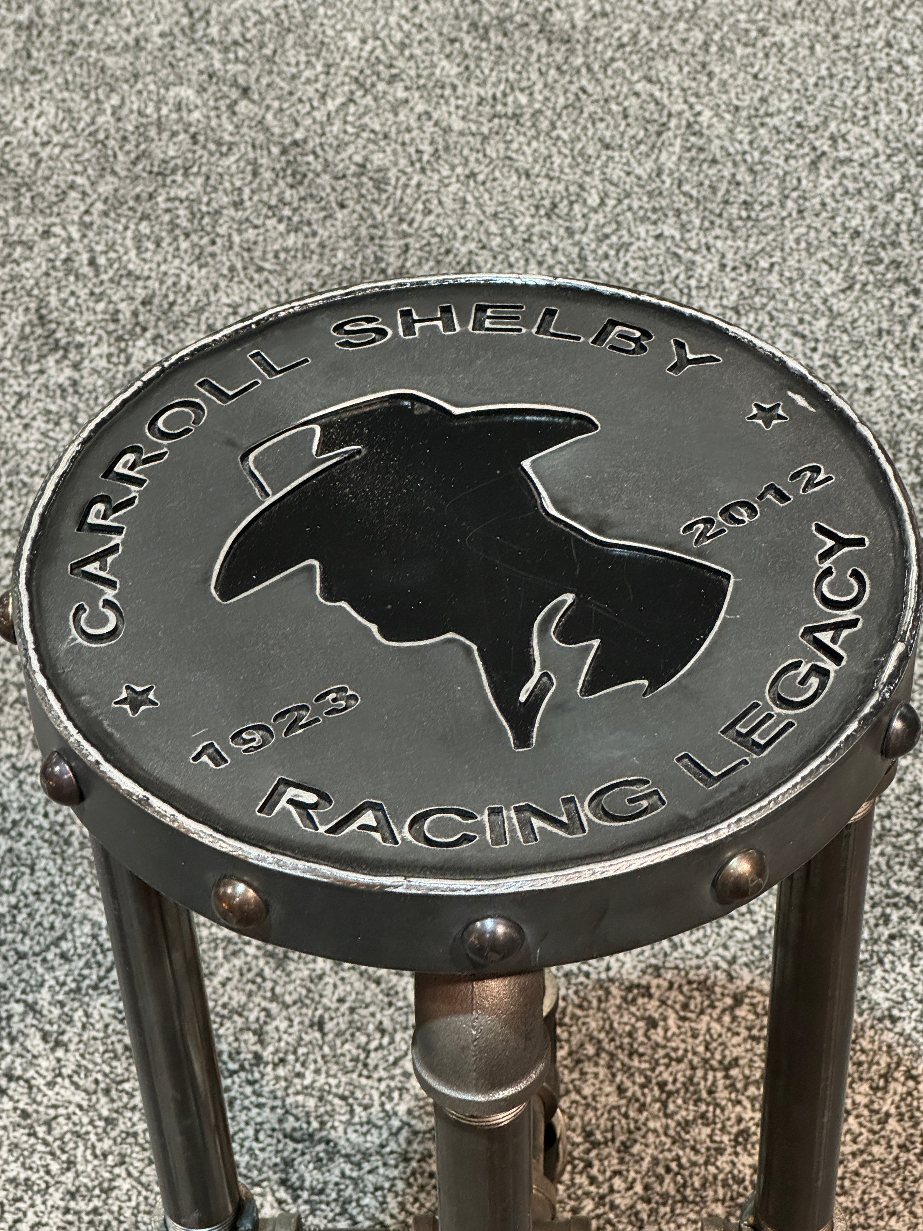 Steampunk Industrial / Carroll Shelby heritage, barstools / Stool / Bar /  #4400