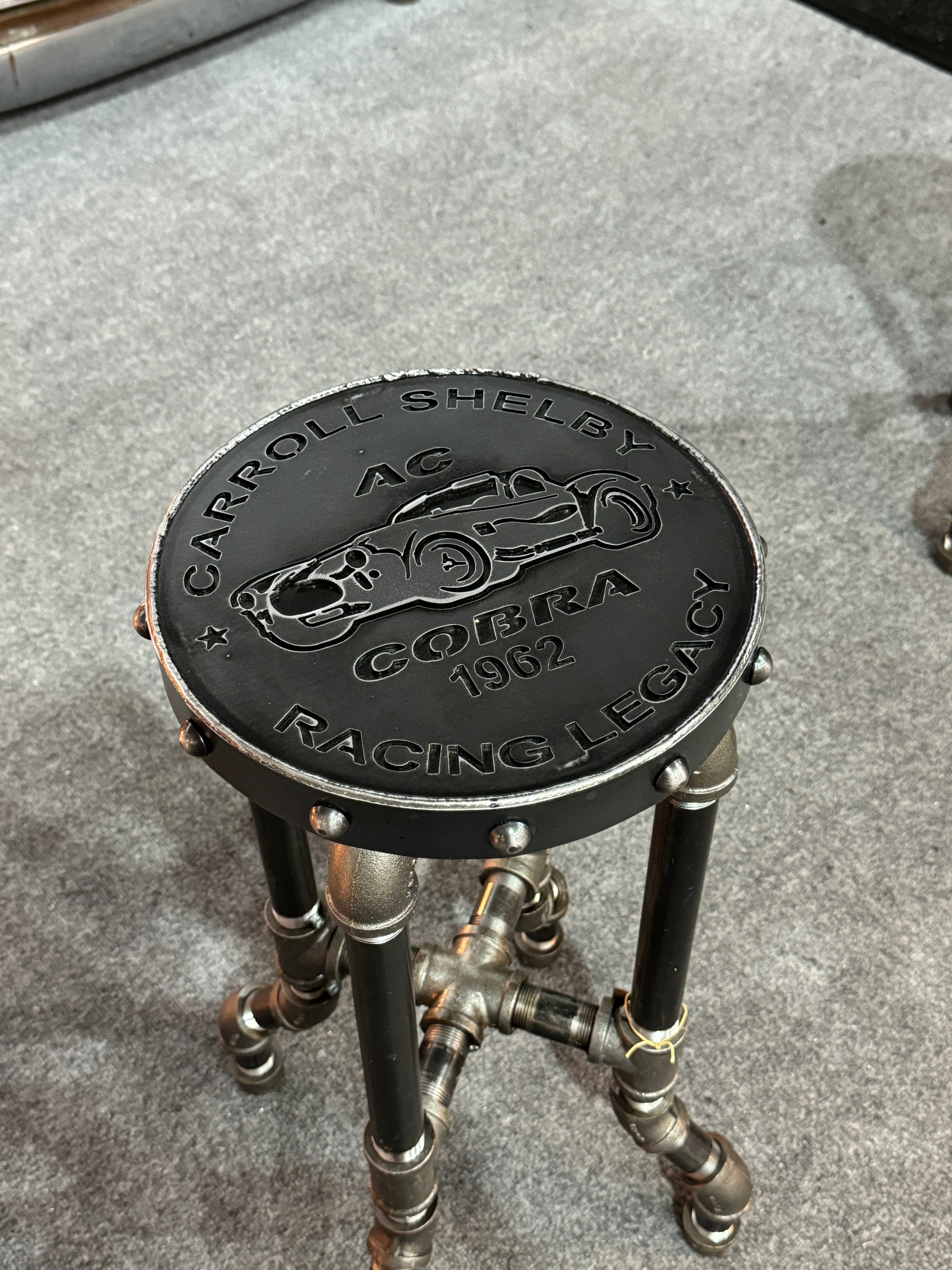 Steampunk Industrial / Carroll Shelby heritage, / Cobra / barstools / Stool / Bar /  #4402