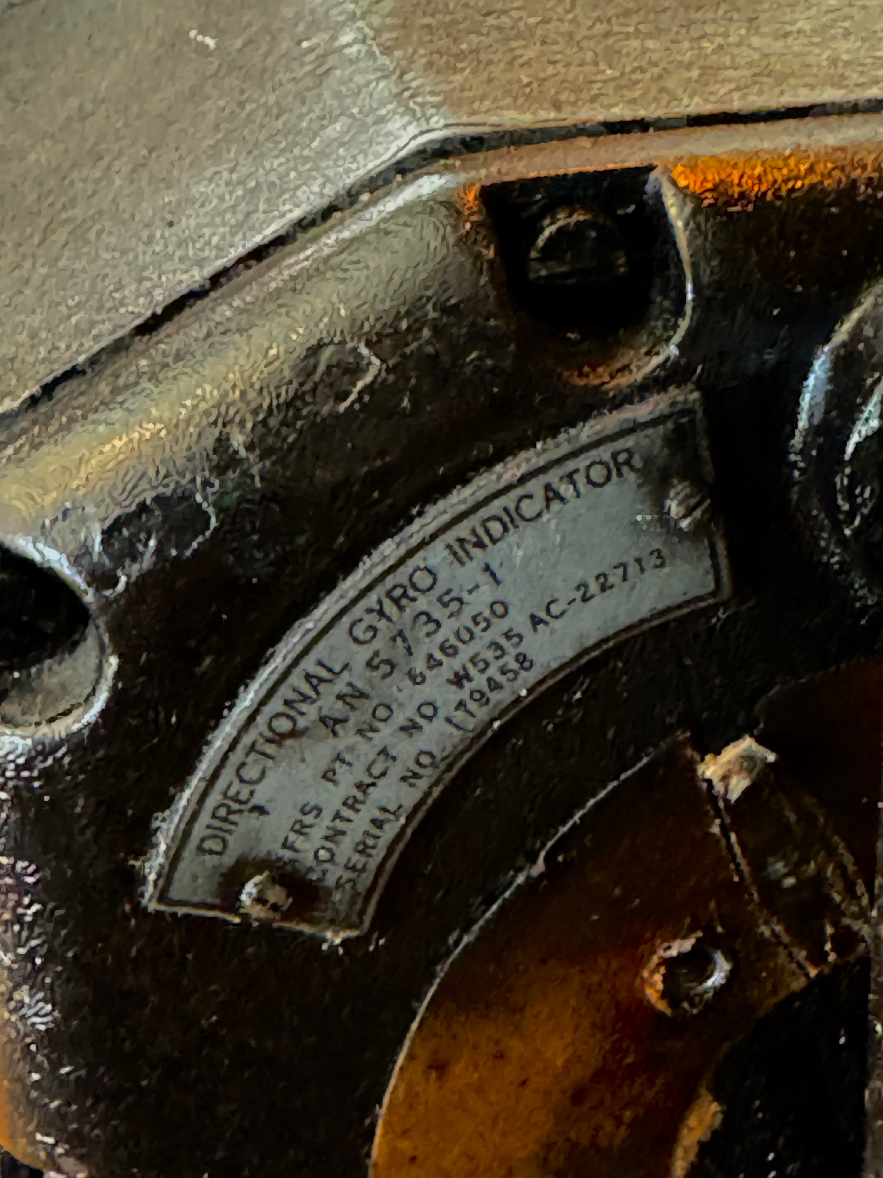 Steampunk / Vintage p-51 Instrument Panel Lamp / Compass / Aviation / Airplane / WW2 / #4266