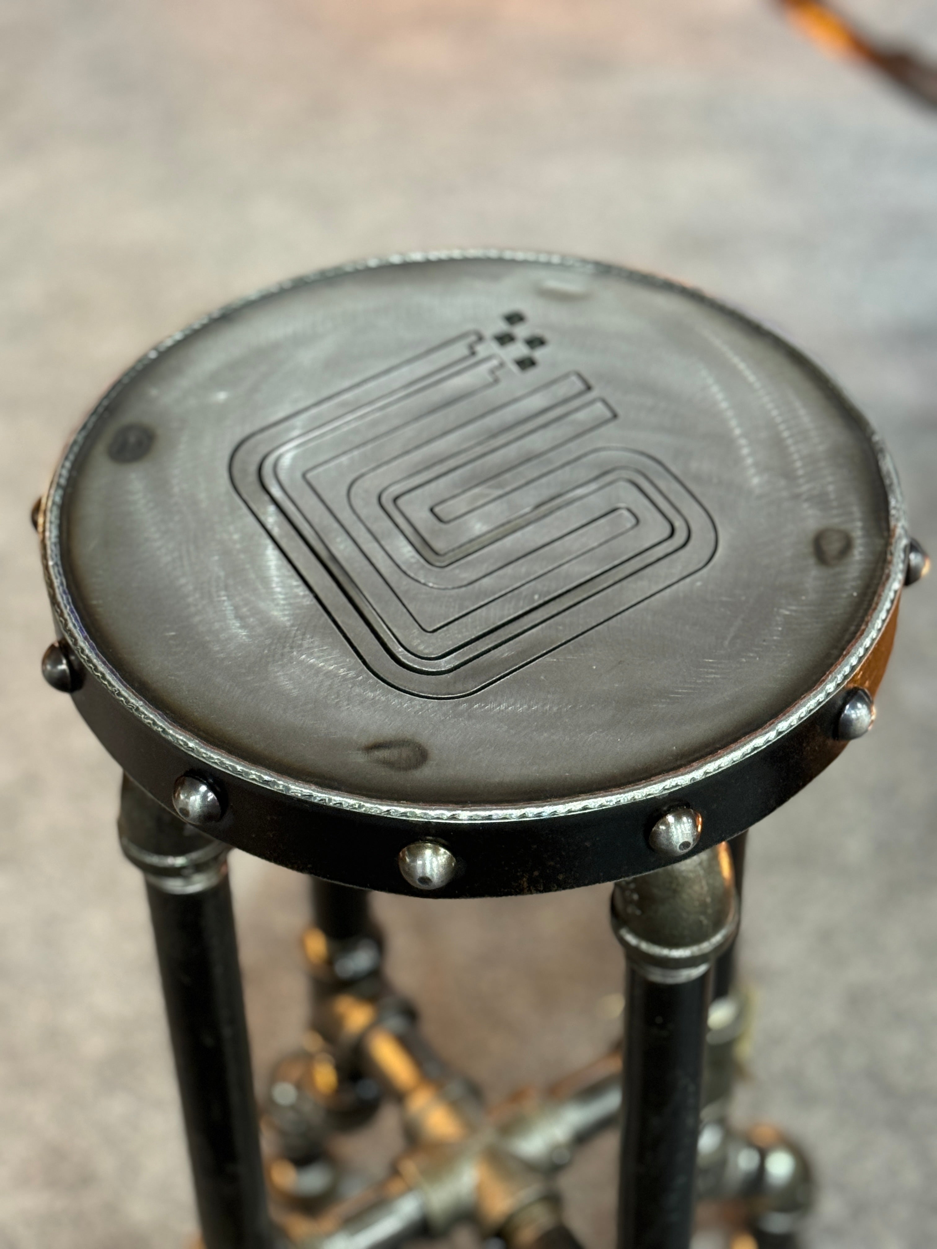 Steampunk Industrial / Carroll Shelby heritage, barstools / Stool / Bar /  #4401