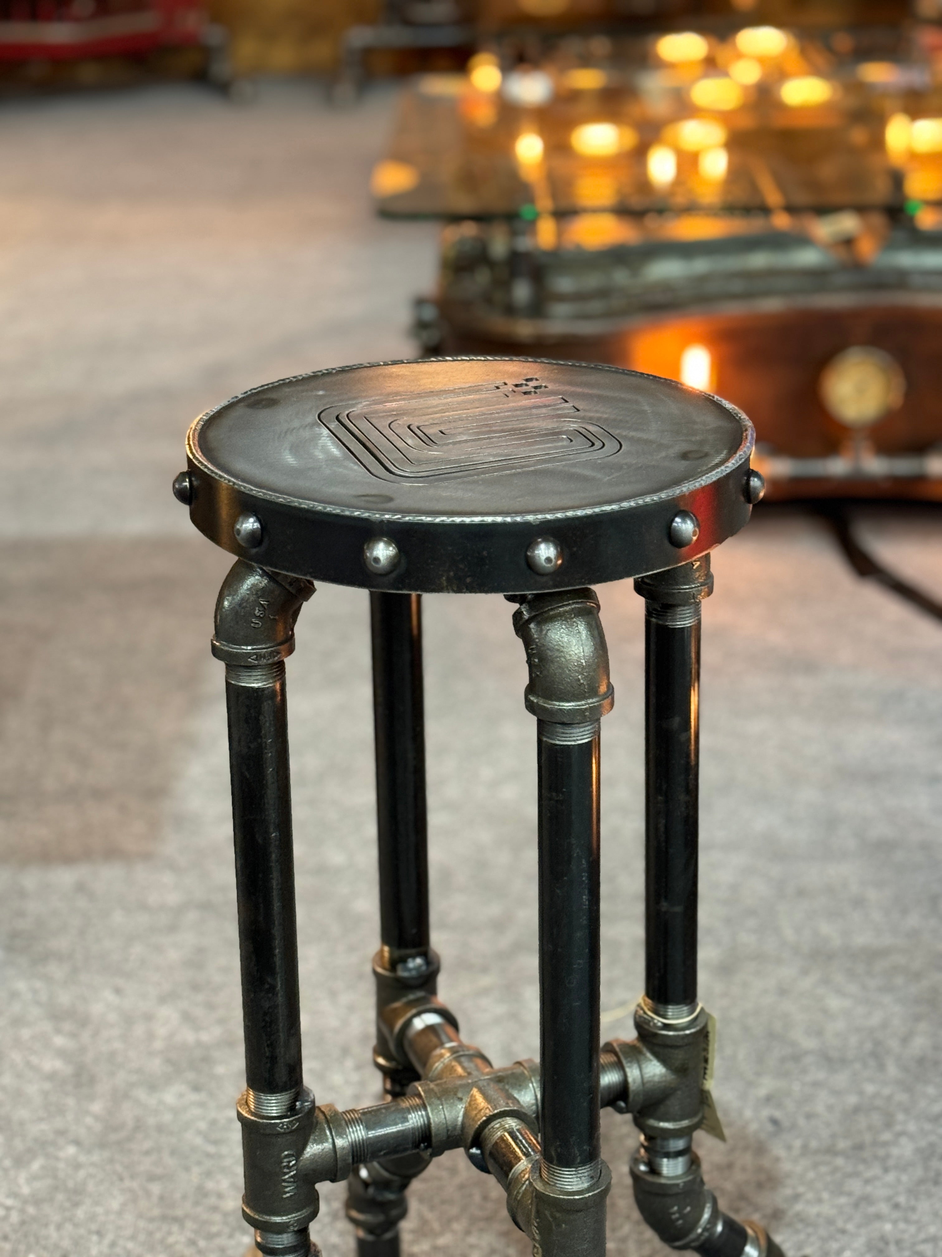 Steampunk Industrial / Carroll Shelby heritage, barstools / Stool / Bar /  #4401