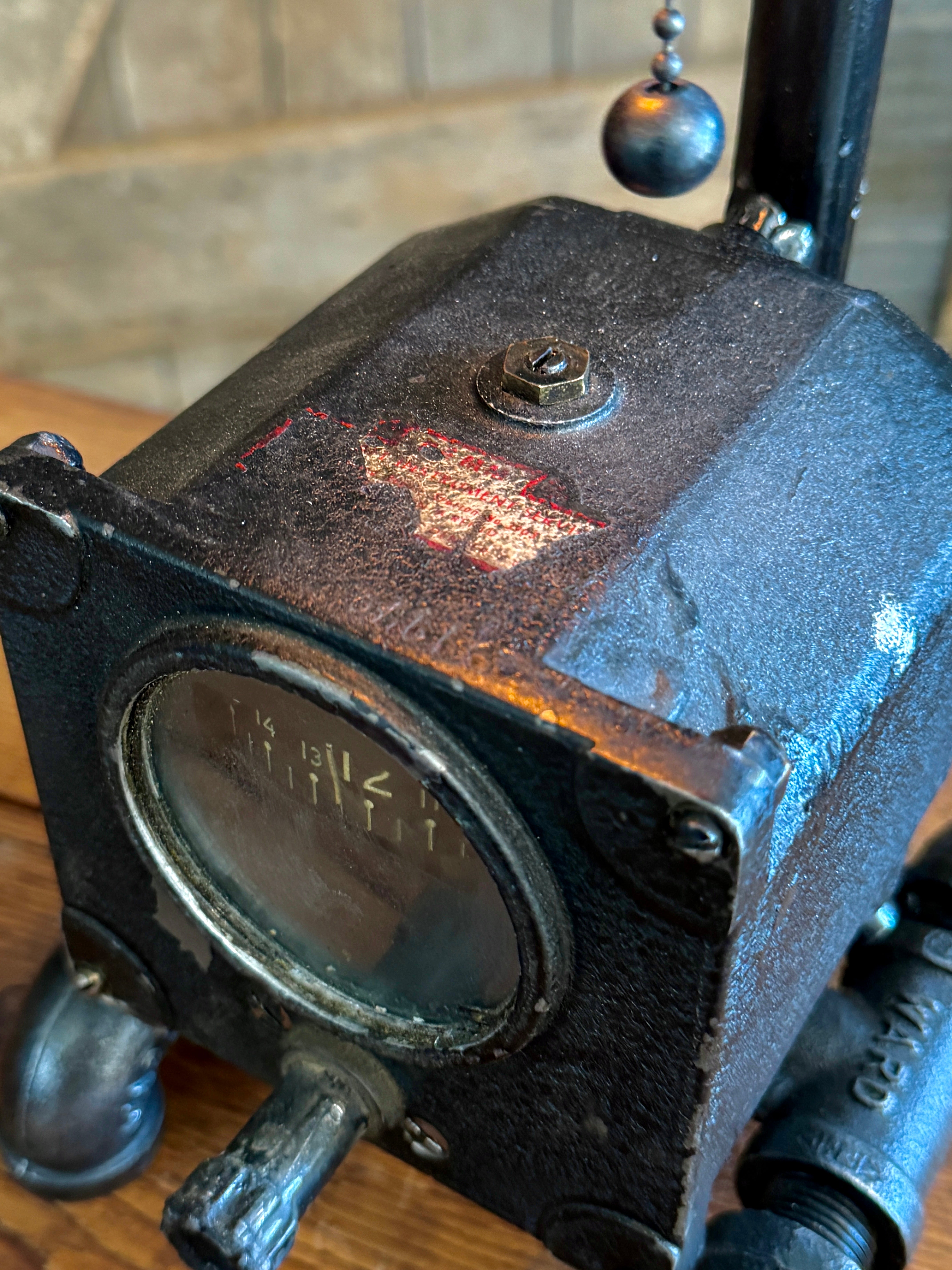 Steampunk / Vintage p-51 Instrument Panel Lamp / Compass / Aviation / Airplane / WW2 / #4266