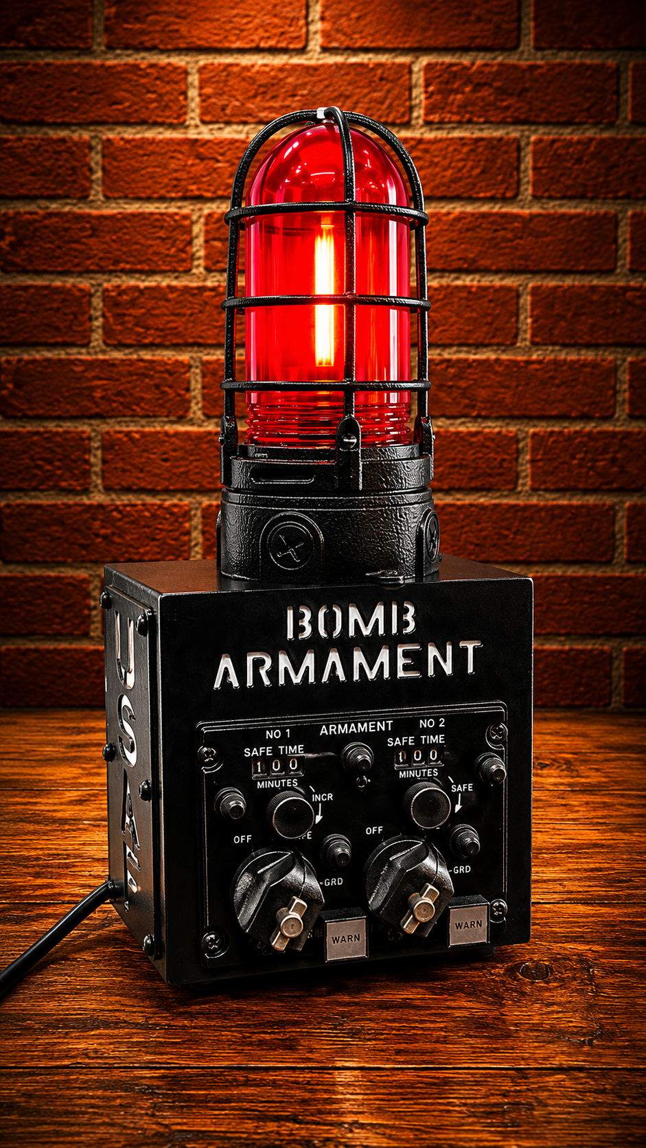 Industrial / WW2 /  Aviation / Airplane / Bomb Armament Control Panel Lamp.